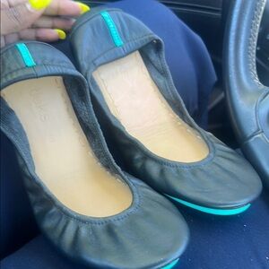 Tieks Black and Blue Flats Flexible Comfort Design